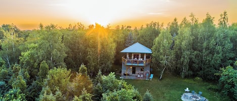 The Firetower sits on 60 acres of countryside. It is completely secluded and has miles of trails to explore.