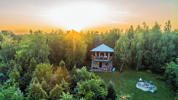 The Firetower sits on 60 acres of countryside. It is completely secluded and has miles of trails to explore.