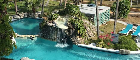 View of Front Pool from Rooftop