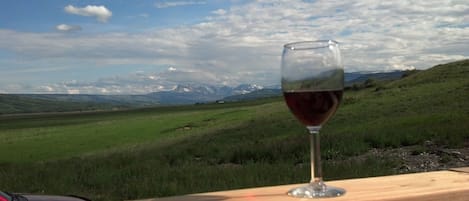 Enjoy an evening glass of wine after a full day of hiking Glacier Park