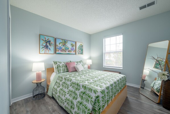 Guest bedroom 1 overlooking front of villa