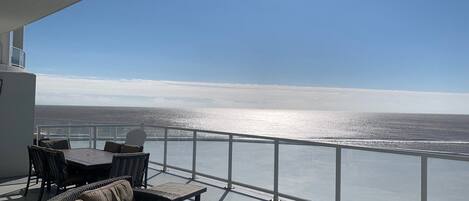 The largest balcony at Diamond Beach.   Beautiful views of the ocean & beach