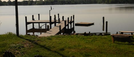 view from deck. Also fire pit to right.