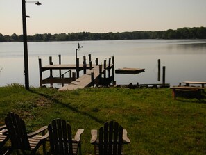 view from deck. Also fire pit to right.