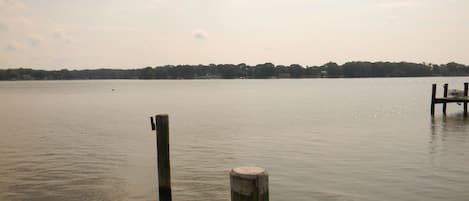 looking down river from the dock