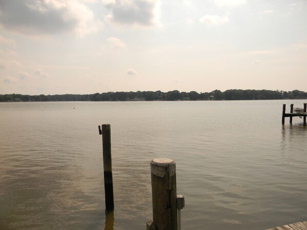 looking down river from the dock