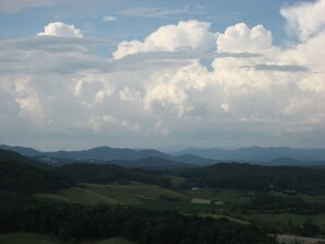 View from deck of the beautiful and ancient Blue Ridge Mountains!