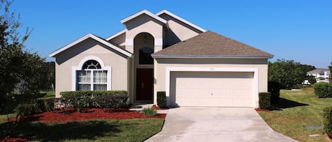 Beautiful home with lovely landscaping.