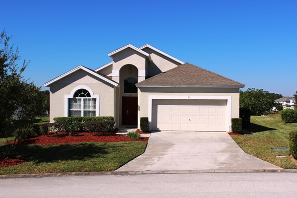 Beautiful home with lovely landscaping.