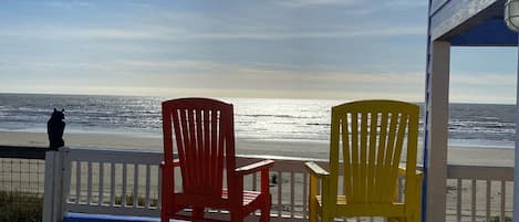 Just imagine sitting here all day relaxing with sights and sounds of the ocean!