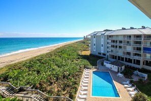 The crystal blue waters of the Atlantic await you & don't forget the heated pool