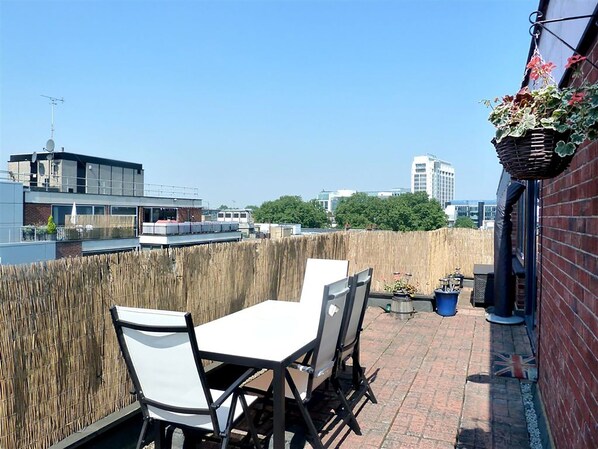 Private sunny West facing terrace