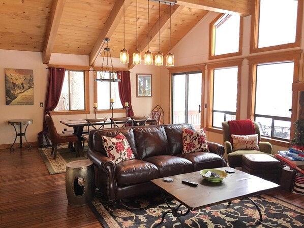 Living Room with high ceilings.