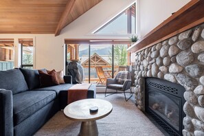 Plenty of comfortable seating in living room