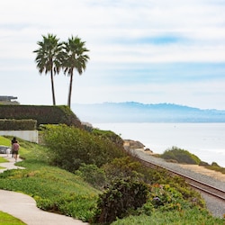 Del Mar has beautiful walkways if you prefer "no sand"