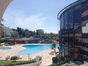 Blick vom Balkon