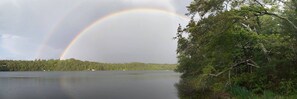 Rainbow in early June as seen from the waterfront.
