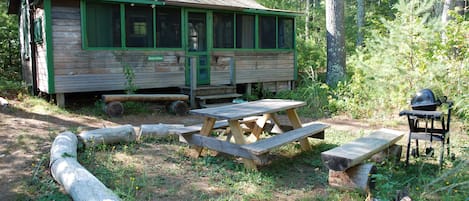 This classic fish camp sits amongst 100 year old pines.
