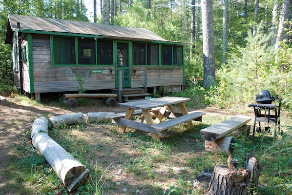 This classic fish camp sits amongst 100 year old pines.
