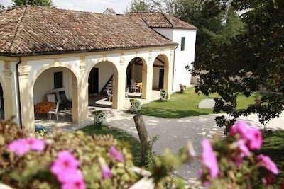 Tiglio, charmante Wohnung in der Barchessa von veneto Villa: Villa Pastori