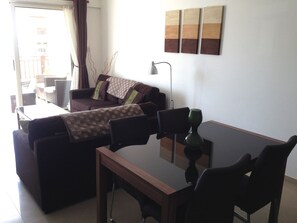 New dining table, chairs, sofas, TV unit and coffee table