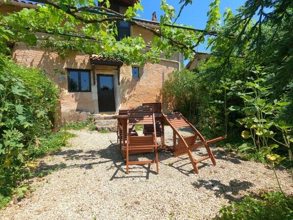 patio and cottage