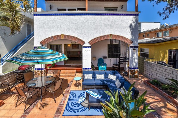 Your court side patio, looking in to your family room and kitchen.  