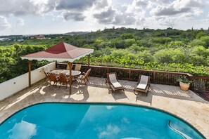 Pool with cabana