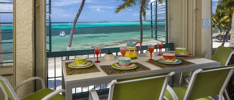 Dine in style - Ocean Breezes, white sand - and a million dollar view