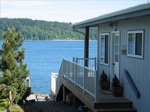 Enjoy the amazing sea views from cabin's front door.