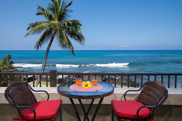 The Lanai is ready for you to sit back and watch surfers
