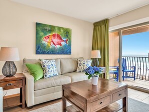Cozy up with a good book, or watch a movie/sports on TV in the living room.