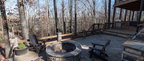 Many of our guests take advantage of our huge fire pit & outdoor living space!