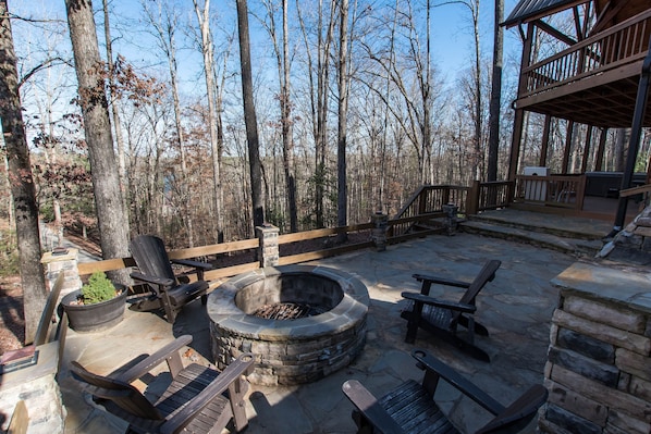 Many of our guests take advantage of our huge fire pit & outdoor living space!