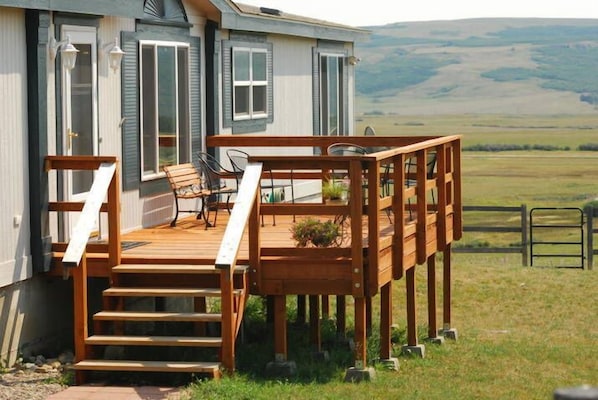 Spacious & comfortable deck for morning coffee and evening relaxing.