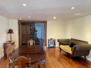 Open concept dining room connects to kitchen.
