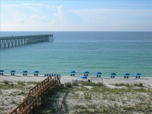Complimentary beach chair/umbrella service!  
