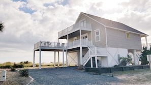 Oceanfront decks on both sides of home