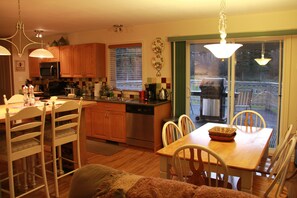 Spacious kitchen with seating for up to 10