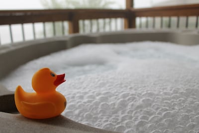 'It's Five O' Clock Here,' HOT TUB, waterfront, facing the Blue Ridge Parkway