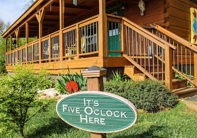 'It's Five O' Clock Here,' HOT TUB, waterfront, facing the Blue Ridge Parkway