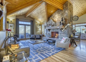 No better place to hang around after a long day of hiking or skiing. With this large fireplace and views of Park City you will never want to go to sleep!