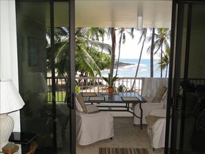 Lanai through the double sliding doors for that open air feeling