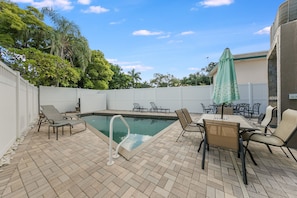 Pool shared with attached townhome (duplex)