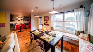 Dining area open to kitchen