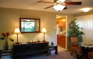 Living Room looking into Kitchen and Dining Area