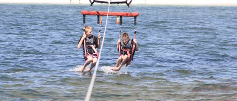 Parasailing right in front of condo 