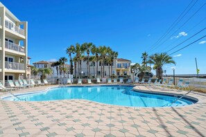 1 of 2 Maravilla pools -- right across from the private beach!