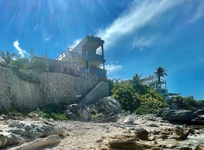 View of the house from the private beach