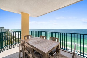 Private balcony overlooking the beach - enjoy the ocean breezes here!
